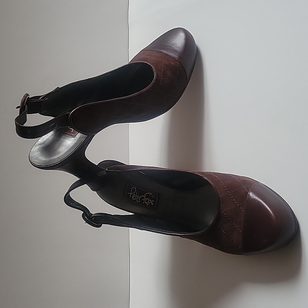 RARE Vintage Peter Fox Brown Heels Size 9